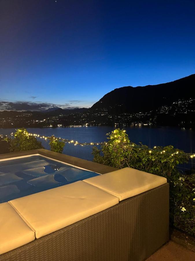 Villa Como, Jacuzzi Spa And Private Pool 布里维奥 外观 照片